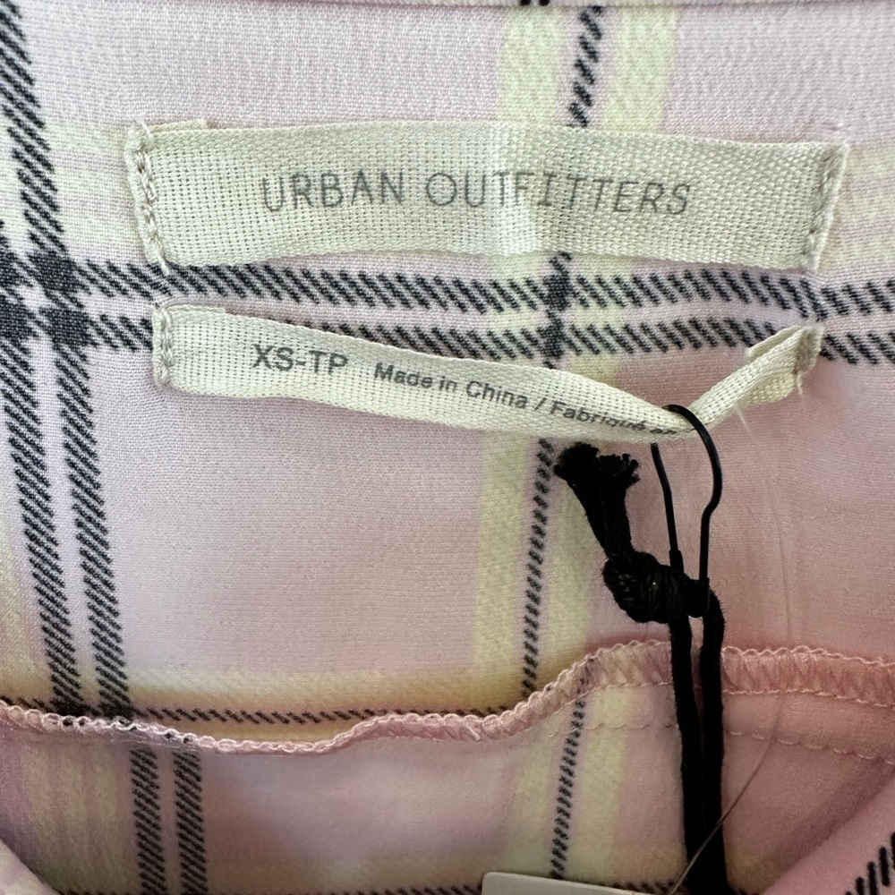 Urban Outfitters Cher Pink Plaid Satin Midi Dress - Picture 13 of 16